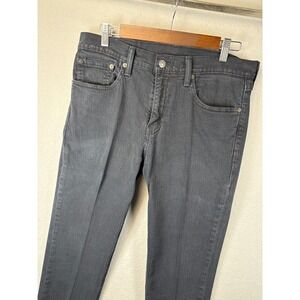 Levi's 511 Slim Fit Jeans Black Wash Denim Pants Women's Size 32x32 Small Stains